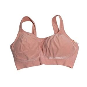Truekind Daily Comfort Wirefree Shaper Bra With Extender Size L Blush Pink